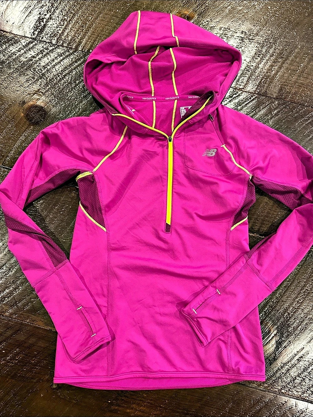 New Balance Women's Pink Hooded Athletic Pullover